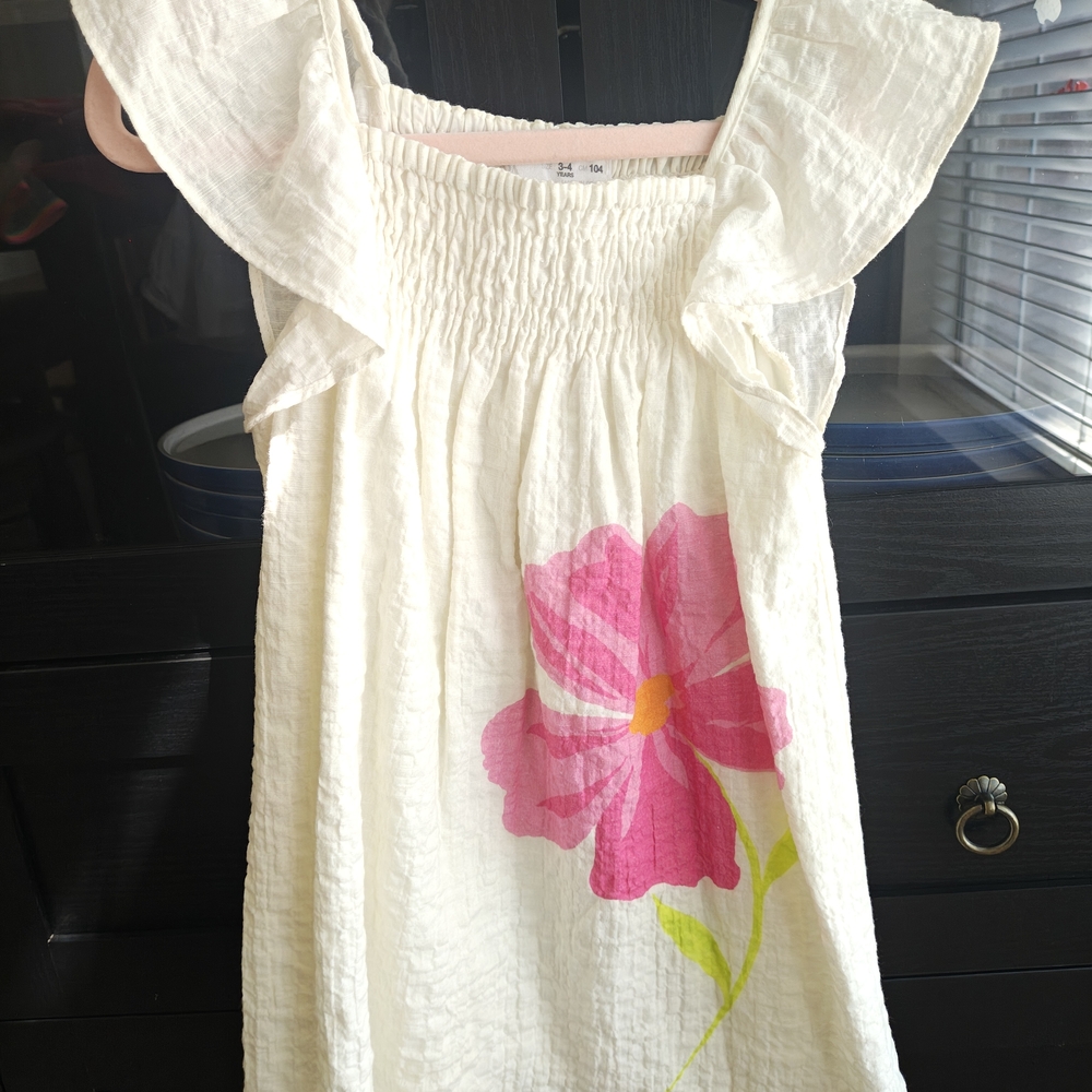 Zara Kids Dress with Pink Floral Design